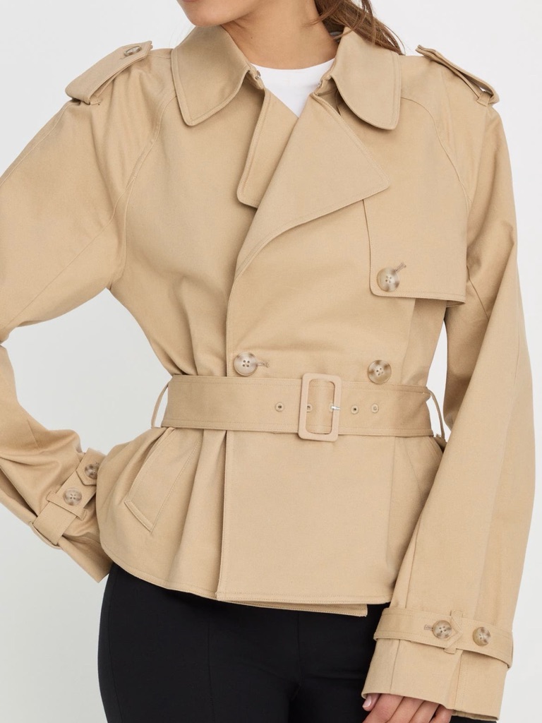 Good American Crop Trench Jacket